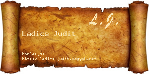 Ladics Judit névjegykártya