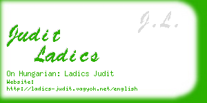 judit ladics business card